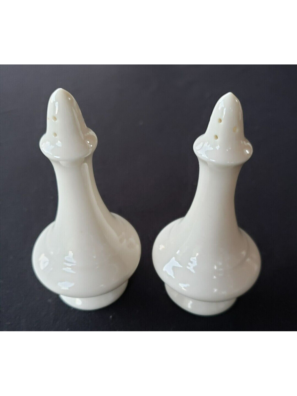 Lenox Special Salt and Pepper Shakers Cream Tall Fine Bone China Made in USA